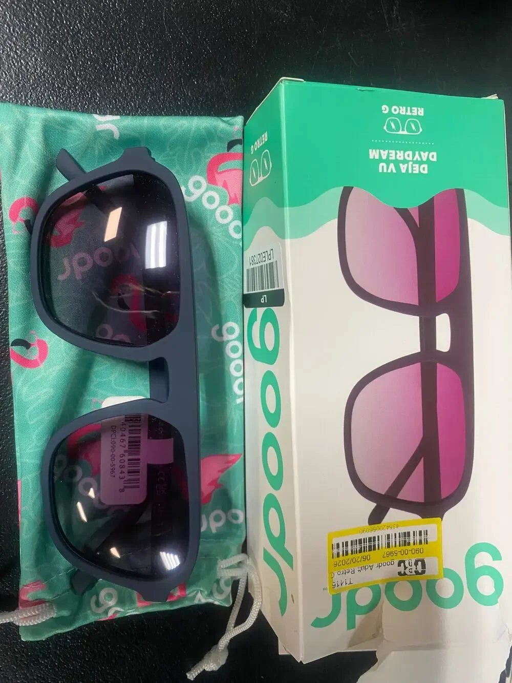 NWT - goodr adult retro G Deja Vu Daydream Plastic Square Sunnies